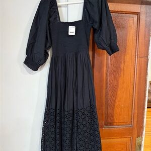 Free People Black Long Sleeve Dress